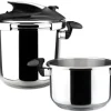 3 Piece Pressure Cooker Nova 4+6 Qt. Stainless Steel