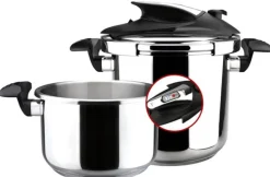 3 Piece Pressure Cooker Nova 4+6 Qt. Stainless Steel