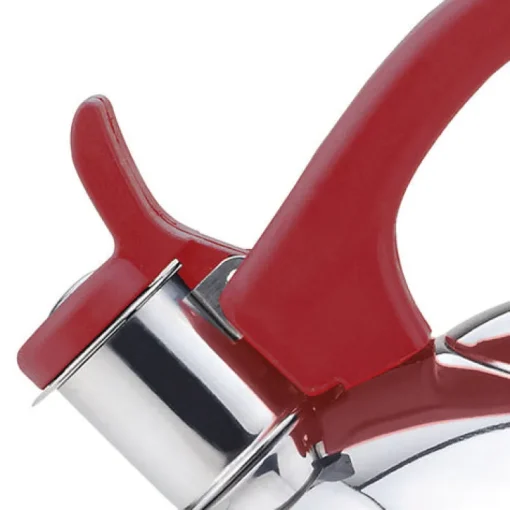 Acacia Red Stainless Steel 2.1Qts. Tea Kettle