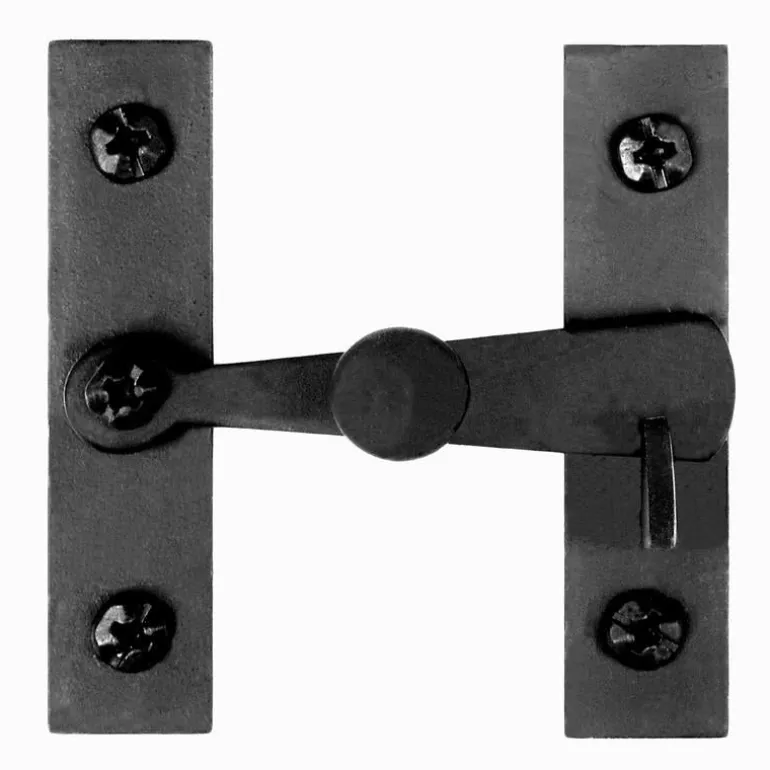 Acorn Matte Black Forged Iron Cabinet Latch