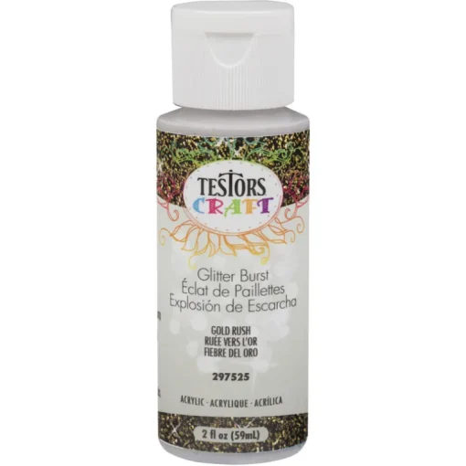 Acrylic Craft Paint, 2-oz., Glitter Burst Gold Rush