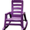 Adams & Co Bright Violet Polypropylene Stackable Kid's Rocking Chair 26.5 L x 28.8 H x 22.25 W in.