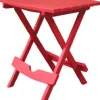 Adams & Co Quik-Fold Cherry Red Polypropylene Rectangular Resin Folding Side Table 25 lbs. Capacity