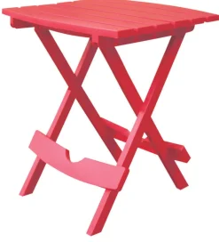 Adams & Co Quik-Fold Cherry Red Polypropylene Rectangular Resin Folding Side Table 25 lbs. Capacity