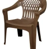 Adams Big Easy 1 person Earth Brown Polypropylene Stackable Chair