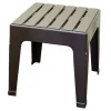 Adams Big Easy Square Brown Polypropylene Stackable Side Table