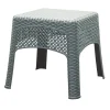 Adams Gray Square Resin Woven Side Table