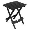 Adams Quik Fold Rectangular Black Polypropylene Folding Side Table