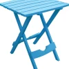 Adams Quik-Fold Pool Blue Rectangular Resin Folding Side Table