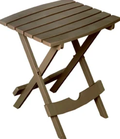 Adams Quik-Fold Portobello Rectangular Resin Folding Side Table