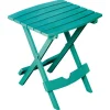Adams Quik-Fold Teal Rectangular Resin Folding Side Table