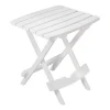 Adams Quik-Fold White Rectangular Resin Folding Side Table