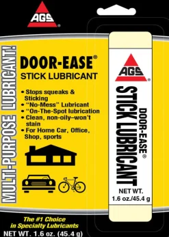 AGS No Mess Grease Stick Clean & Convenient Door Ease Stainless Multi-Purpose Stick Lubricant 1.6 oz.