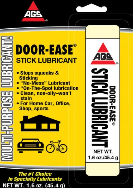 AGS No Mess Grease Stick Clean & Convenient Door Ease Stainless Multi-Purpose Stick Lubricant 1.6 oz.