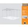 AHC Silver Water-Resistant Heavy Duty Steel Frame & Polyethylene Canopy Tarp 20 x 20 ft.