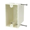 Allied Moulded FiberglassBOX New Work 18 cu in Rectangle Fiberglass 1 gang Switch Box Off White