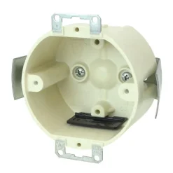 Allied Moulded Old Work 14 cu in Round Fiberglass 1 gang Outlet Box Beige