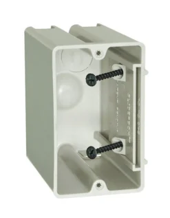 Allied Moulded SliderBox New and Old Work 23 cu in Square Polycarbonate 1 gang Outlet Box Beige