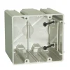 Allied Moulded SliderBox New and Old Work 42 cu in Square Polycarbonate 2 gang Outlet Box Beige