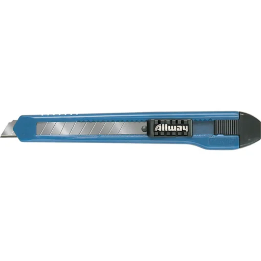 Allway 5 in. Retractable Snap-Off Utility Knife Blue 1 pk