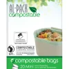 Al-Pack Compostable 2.6 gal Compost Bags Flat Top 20 pk