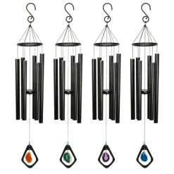 Alpine Black Metal 30 in. H Wind Chime (Pack of 4).