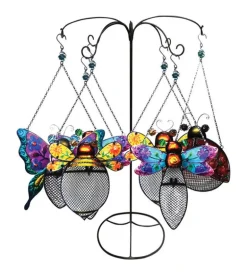 Alpine Cardinal 1 Glass/Metal Metal Cage Bird Feeder 2 ports (Pack of 8)