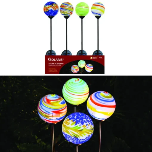 Alpine Glass/Metal Assorted 31 in. H Outdoor Garden Stake (Pack of 16)