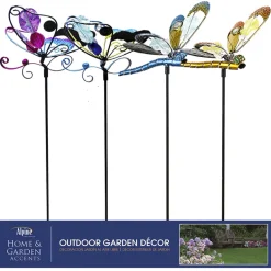 Alpine Metal Assorted 22 in. H Butterfly or Dragonfly Outdoor Garden Stake (Pack of 12)