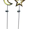 Alpine Metal Multi-color 40 in. H Moon And Star Solar Garden Stake (Pack of 9)