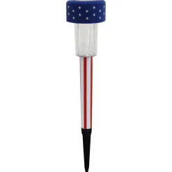 Alpine Multicolored Plastic 12 in. H Americana Solar Garden Stake (Pack of 24)