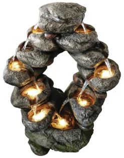 Alpine Polyresin Multi-color 31.3 in. H Abstract Fountain