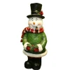 Alpine Santa/Snowman Statues Christmas Decoration Multicolored Polyresin (Pack of 8)