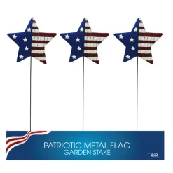 Alpine USA Star Metal Red, White, Blue 24 in. H Outdoor Garden Stake (Pack of 18)