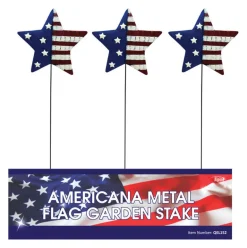Alpine USA Star Metal Red, White, Blue 24 in. H Outdoor Garden Stake (Pack of 18)