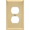 Amerelle 2 gang Stamped Steel Duplex Outlet Wall Plate 1 pk