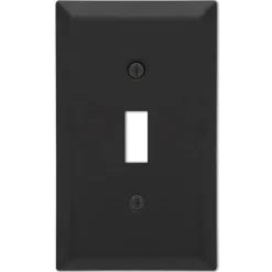 Amerelle Black 1 gang Stamped Steel Toggle Wall Plate 1 pk