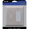 Amerelle Century Brushed Nickel 2 gang Stamped Steel Toggle Wall Plate 1 pk