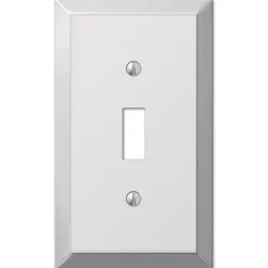 Amerelle Century Polished Chrome 1 gang Stamped Steel Toggle Wall Plate 1 pk