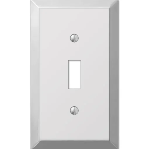 Amerelle Century Polished Chrome 1 gang Stamped Steel Toggle Wall Plate 1 pk