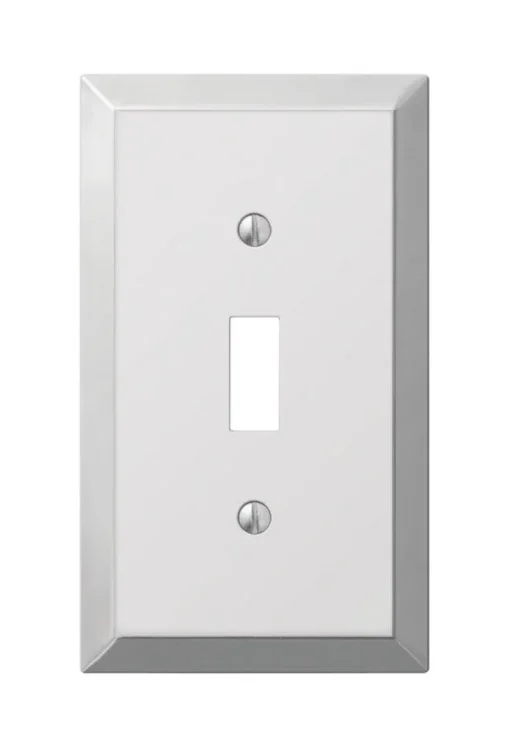 Amerelle Century Polished Chrome 1 gang Stamped Steel Toggle Wall Plate 1 pk