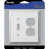 Amerelle Century Polished Chrome 2 gang Stamped Steel Duplex/Toggle Wall Plate 1 pk