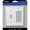 Amerelle Century Polished Chrome 2 gang Stamped Steel Decorator/Toggle Wall Plate 1 pk