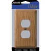 Amerelle Contemporary Brown 1 gang Wood Duplex Wall Plate 1 pk
