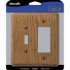 Amerelle Contemporary Brown 1 gang Wood Toggle Wall Plate 1 pk