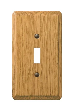 Amerelle Contemporary Brown 1 gang Wood Toggle Wall Plate 1 pk