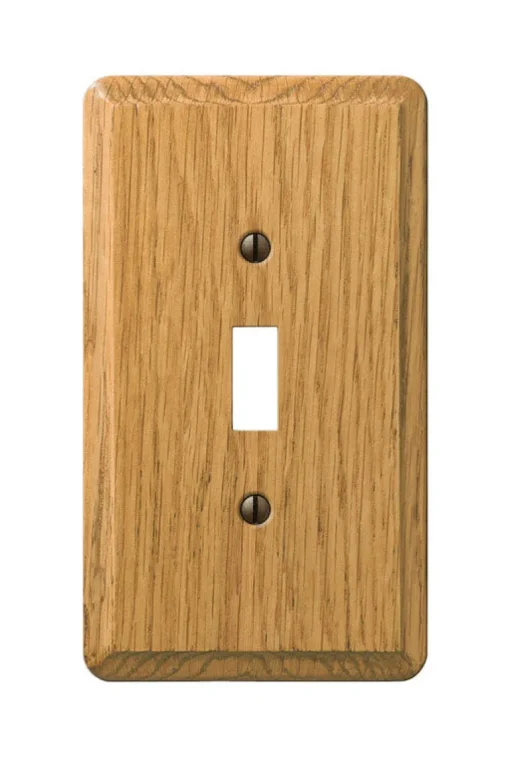 Amerelle Contemporary Brown 1 gang Wood Toggle Wall Plate 1 pk