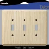 Amerelle Contemporary Unfinished Beige 3 gang Wood Toggle Wall Plate 1 pk