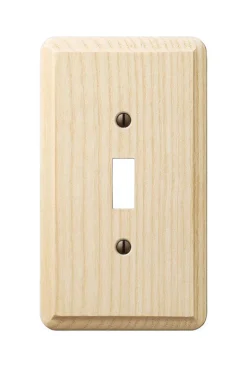 Amerelle Contemporary Unfinished Beige 1 gang Wood Toggle Wall Plate 1 pk