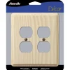 Amerelle Contemporary Unfinished Beige 2 gang Ash Wood Duplex Wall Plate 1 pk